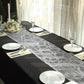 12x108inch Silver Leaf Vine Embroidered Sequin Mesh Like Table Runner