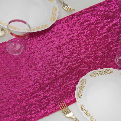 Glamorous Design of Fuchsia Sequin Table Runner