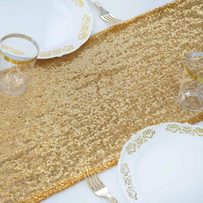 Elegance Redefined with Gold Sequin Table Runner