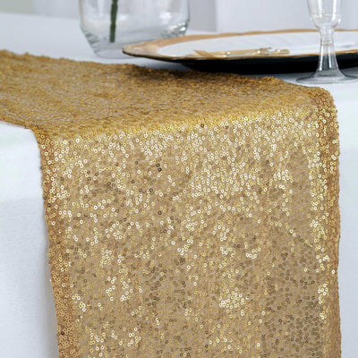 Versatility of the Gold Sequin Table Runner