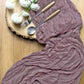 Gauze Cheesecloth Boho Table Runner in Violet Amethyst 10 Feet