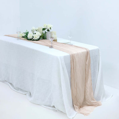 Elegant Texture of the Gauze Cheesecloth Table Runner