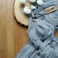 Dusty Blue Color Gauze Cheesecloth Table Runner 10 Feet