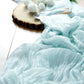 Baby Blue Color Gauze Cheesecloth Table Runner 10 Feet