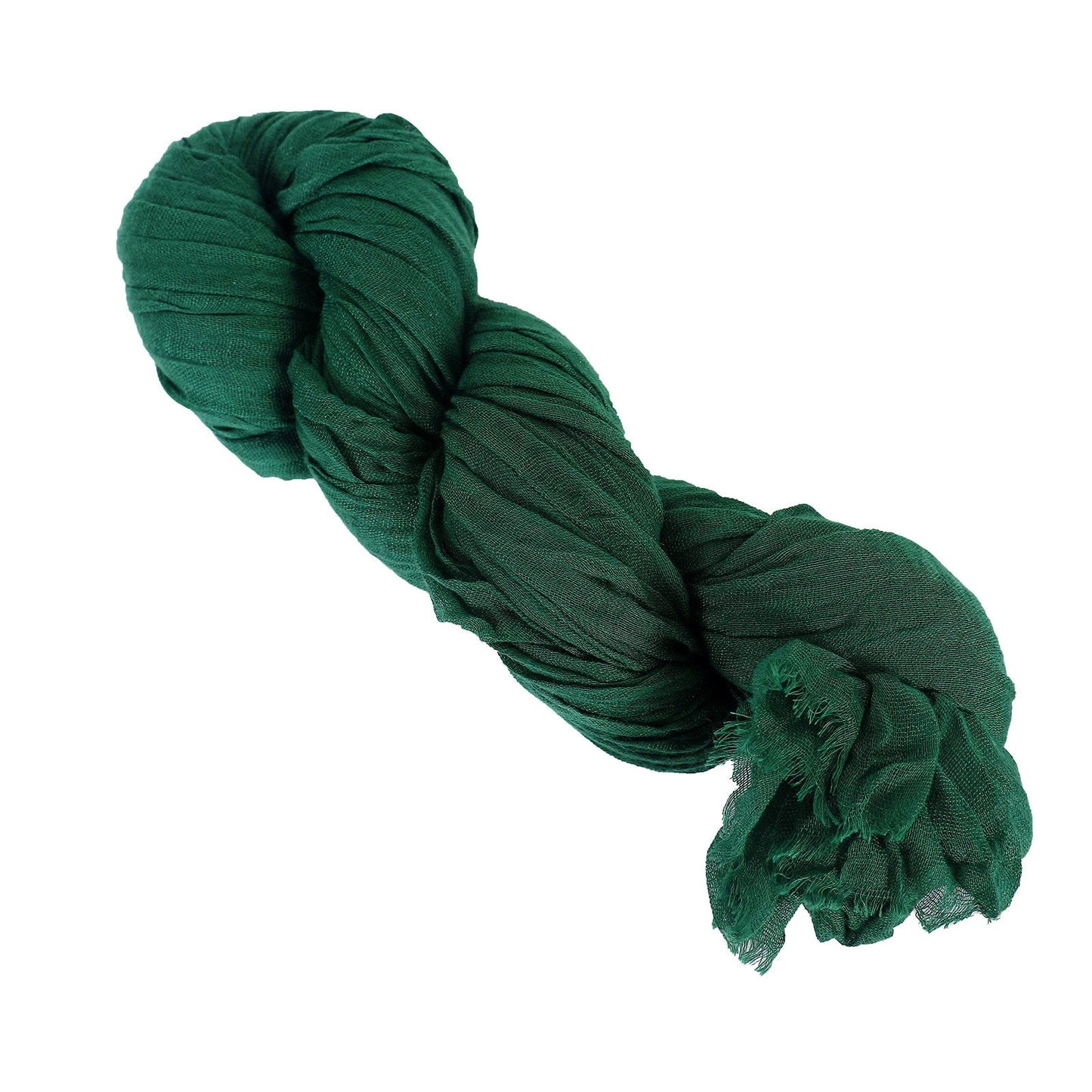 Boho Hunter Emerald Green Gauze Cheesecloth Table Runner 10 Feet