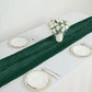 Boho 10 Feet Hunter Emerald Green Cheesecloth Table Runner