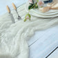 Ivory Color Gauze Cheesecloth Boho Table Runner 10 Feet