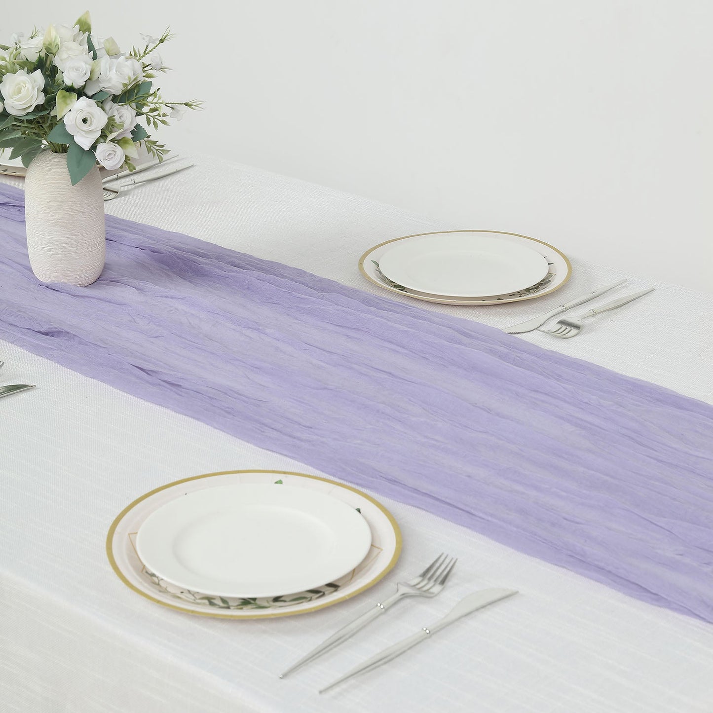 10ft Lavender Lilac Gauze Cheesecloth Boho Table Runner