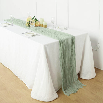 Chic Aesthetics of the Sage Green Table Runner