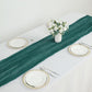 Peacock Teal Boho Table Runner 10 Feet Cheesecloth 