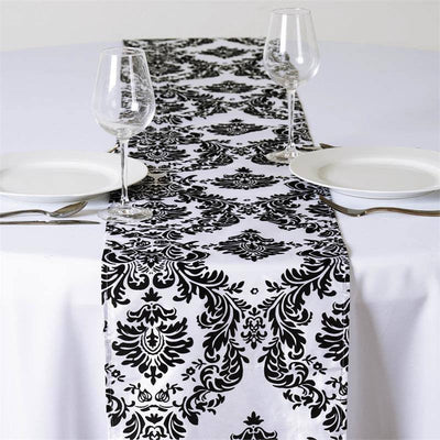 Exquisite Design of the Black Taffeta Table Runner