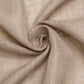 Taupe linen table runner with slubby texture, wrinkle resistant.