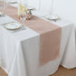 Dusty Rose 14 Inch x 108 Inch Rustic Boho Chic Faux Jute Linen Table Runner 