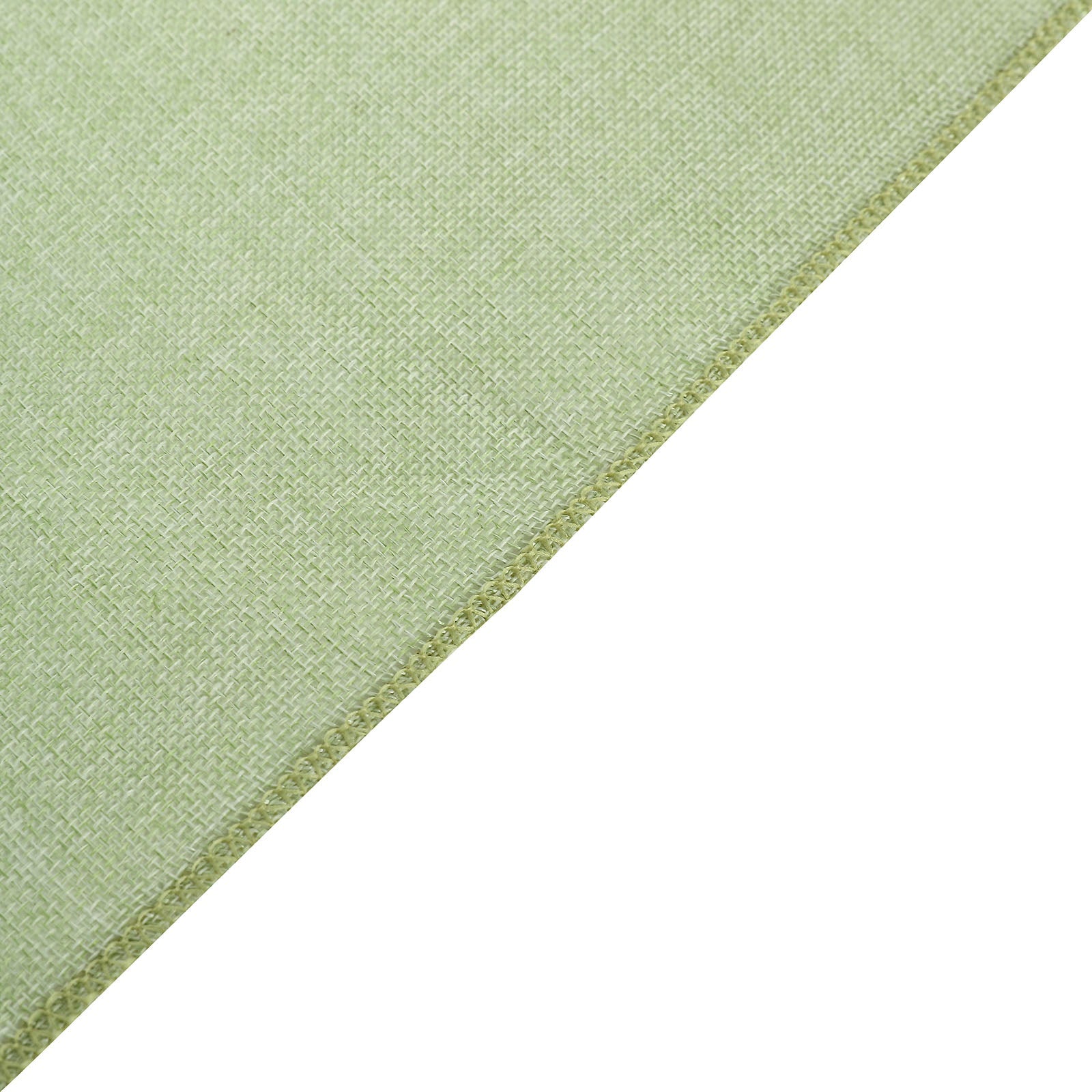 Sage green boho chic rustic faux jute linen table runner.