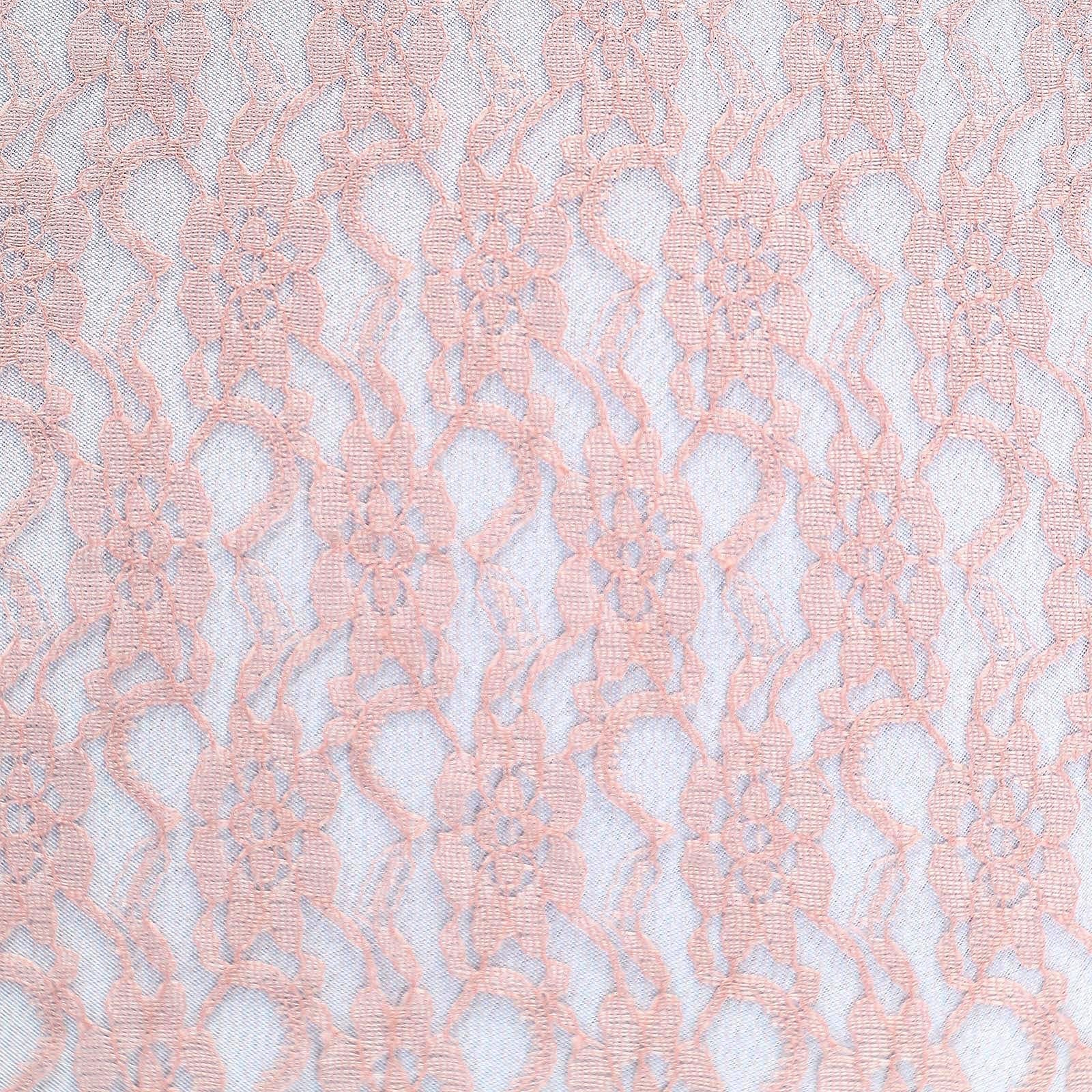 Floral Lace Table Runner 12 Inch x 108 Inch in Dusty Rose Color#whtbkgd 