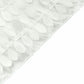 Ivory 3D leaf petal taffeta fabric table runner #whtbkgd