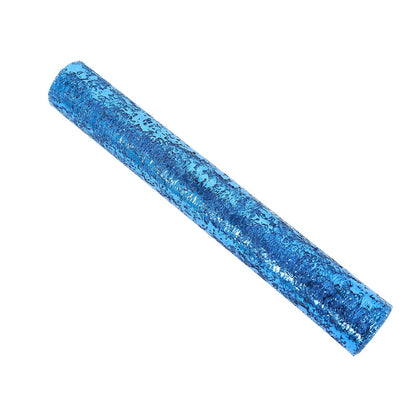 Sparkly metallic royal blue foil thin mesh table runner