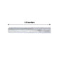 Sparkly metallic silver foil disposable table runner, 108 inches long.