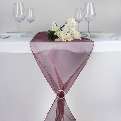 Luxurious Sheen of Burgundy Sheer Organza