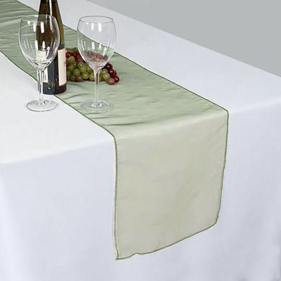 Versatile Design Options with Olive Green Sheer Organza Table Runners