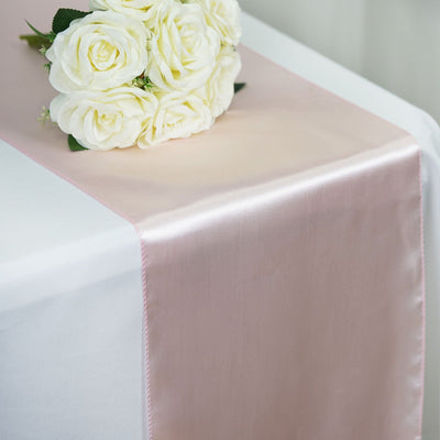 Transform Your Event with the Blush Satin Table Runner