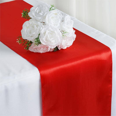 Elevate Your Event with the Red Satin Table Runner