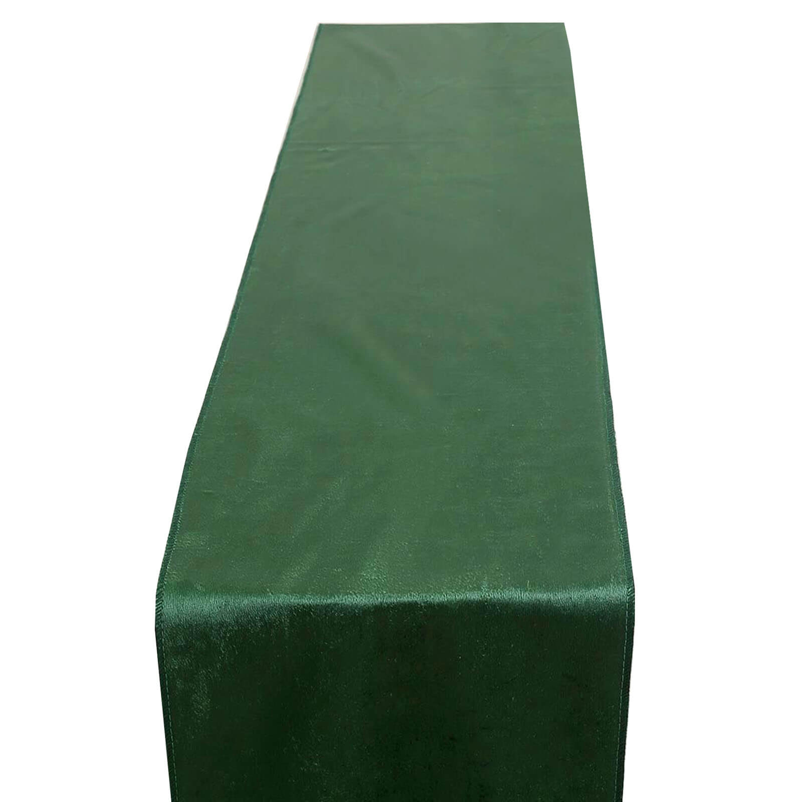 12 Inch x 108 Inch Premium Hunter Emerald Green Velvet Table Runner#whtbkgd