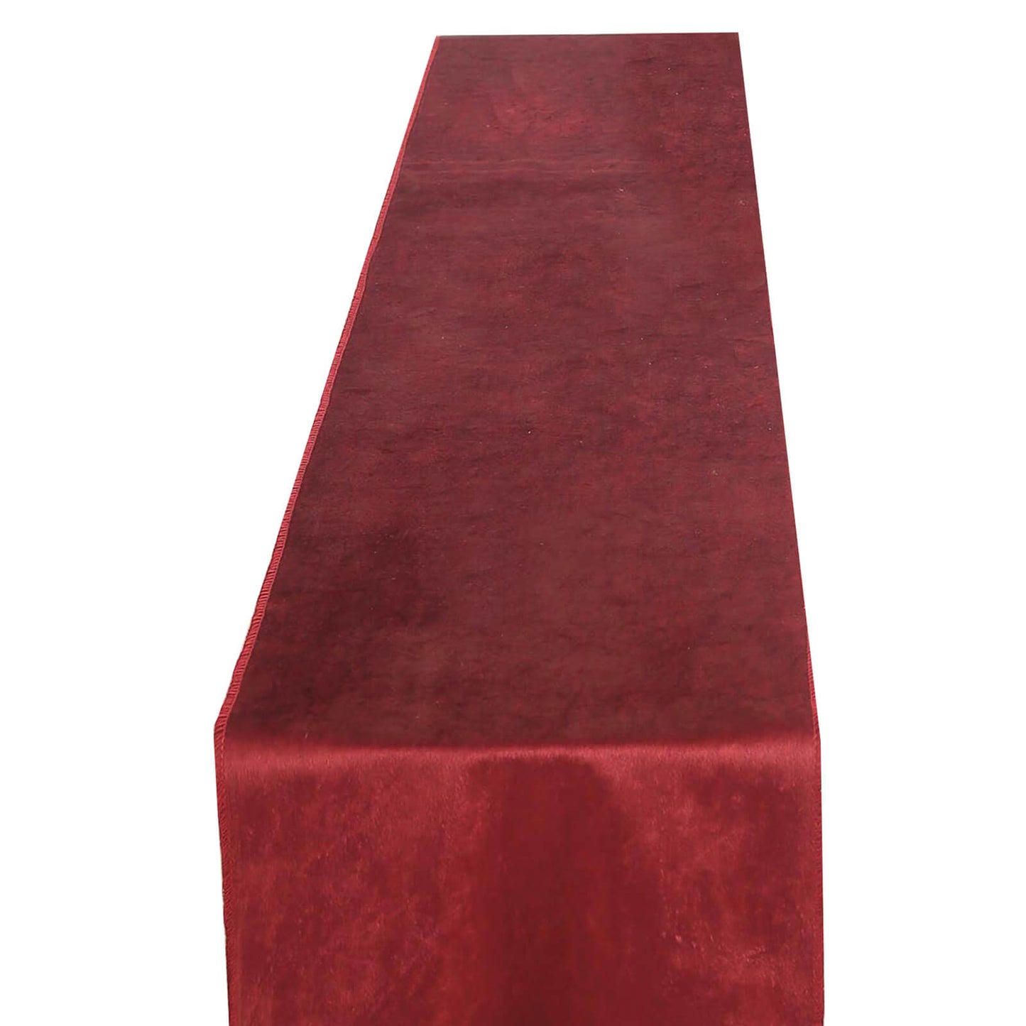 12 Inch x 108 Inch Premium Burgundy Velvet Table Runner#whtbkgd