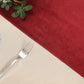Premium 12 Inch x 108 Inch Velvet Table Runner in Burgundy Color 