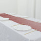 12 Inch x 108 Inch Sheen Finish Reusable Premium Seamless Dusty Rose Velvet Table Runner 