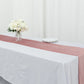 12 Inch x 108 Inch Sheen Finish Reusable Premium Seamless Dusty Rose Velvet Table Runner 