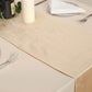 Premium 12 Inch x 108 Inch Velvet Table Runner in Champagne Color 