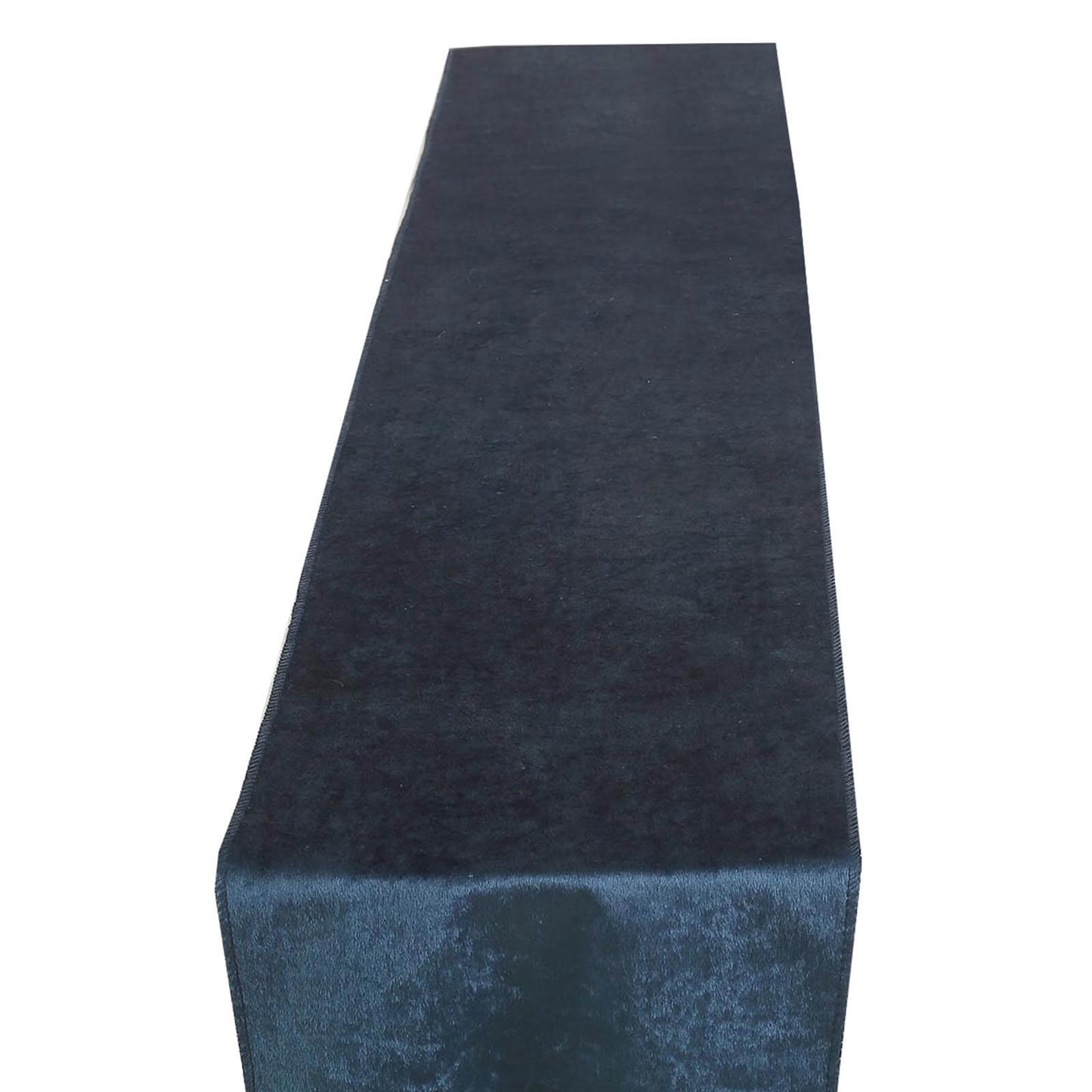 12 Inch x 108 Inch Premium Navy Blue Velvet Table Runner#whtbkgd