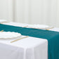 Peacock Teal Velvet 12 Inch x 108 Inch Sheen Finish Premium Seamless Table Runner