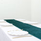 Premium Peacock Teal Velvet Sheen Finish Seamless Table Runner 12 Inch x 108 Inch 