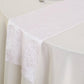 12 Inch x 108 Inch White Colored Premium Velvet Table Runner 
