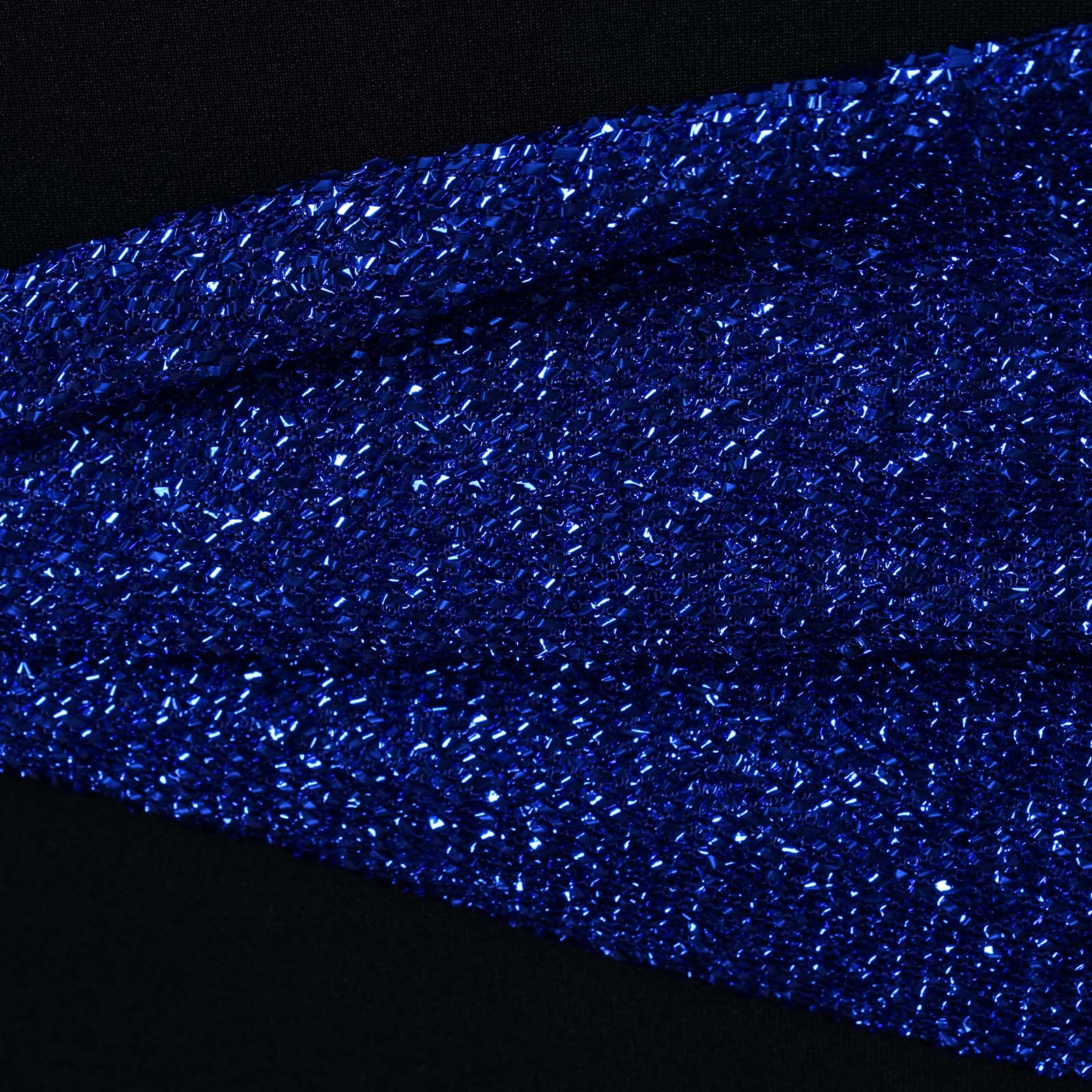 Royal Blue Metallic Shimmer Tinsel Spandex Chair Sashes