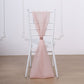 5 Pack Blush DIY Designer Chiffon Chair Sashes 22" x 78"