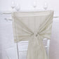 5 Beige 22 Inch x 78 Inch Chiffon Chair Sashes DIY 
