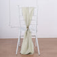 5 Pack | Beige DIY Designer Chiffon Chair Sashes | 22" x 78"