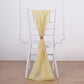 5 Pack | Champagne DIY Designer Chiffon Chair Sashes | 22" x 78"