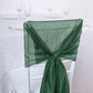Hunter Emerald Green Chiffon Chair Sash for DIY 22 Inch x 78 Inch 5 Pack