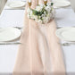6ft Nude Chiffon Table Runner