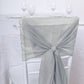 22inchx78inch Silver DIY Premium Designer Chiffon Chair Sashes