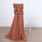 5 Pack Terracotta (Rust) DIY Designer Chiffon Chair Sashes - 22"x78"