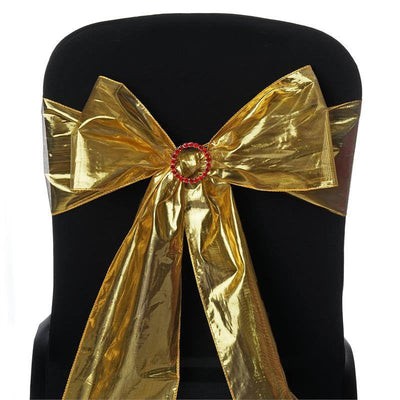 Elevate Your Event with Gold Lame Chair Sashes