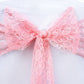 5 PCS | 6 inch x 108 inch Rose Quartz Lace Chair Sash