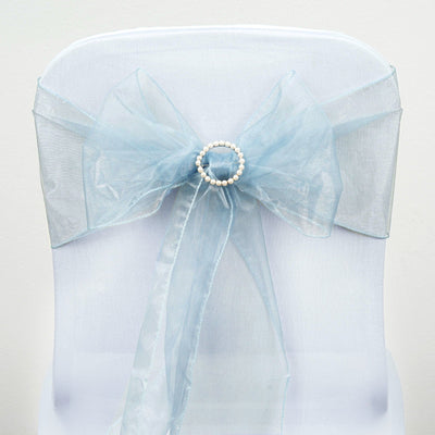 Elegant Serenity Blue Sheer Organza