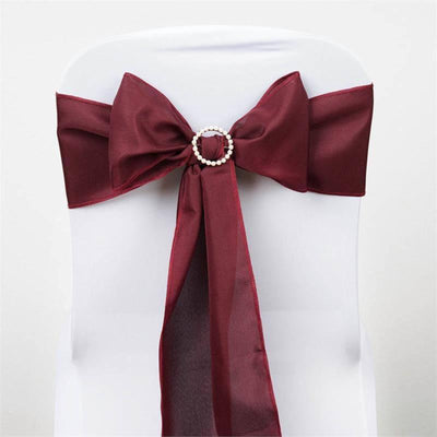Luxurious Look with Burgundy Chair Sashes