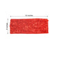 5 pack | 6inch x 14inch Red Satin Rosette Spandex Stretch Chair Sash